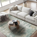 12x15 Abstract Area Rug – Non-Slip Washable Low-Pile Polyester