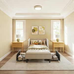 Twin Corner Daybed with Storage Drawers & Safety Rails