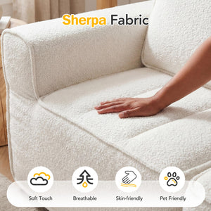 Modular Sectional Sofa with Ottoman - U-Shaped Cloud Couch