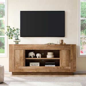 70" TV Stand Entertainment Center with Storage Cabinets