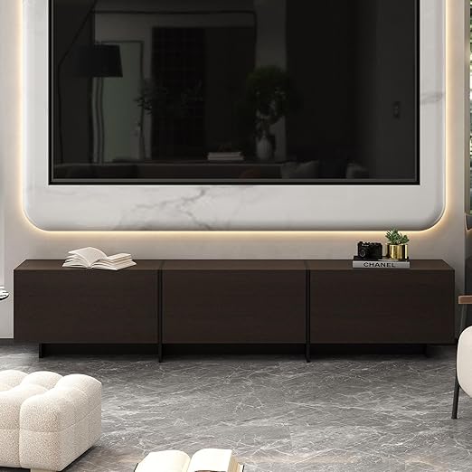 95" TV Stand with Flip-Down Drawers