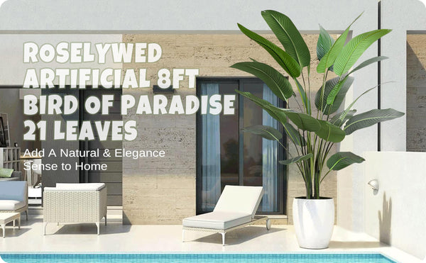 Artificial Bird of Paradise Tree — Large Faux Tropical Indoor Plant