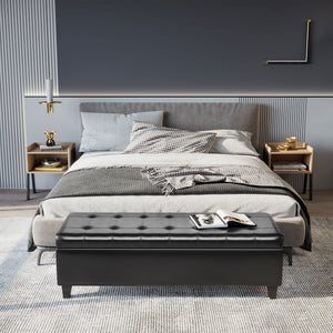51" Tufted Ottoman Storage Bench with Lift Top