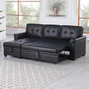 Convertible L-Shaped Sectional Sleeper Sofa with Storage Chaise
