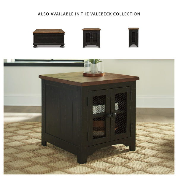Rustic Farmhouse End Table with Storage Cabinet
