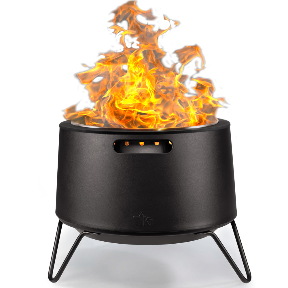 Smokeless Outdoor Fire Pit – Round Wood Burning Patio Fire Pit with Stand & Cover