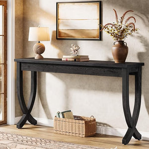 63" Solid Wood Farmhouse Console Table