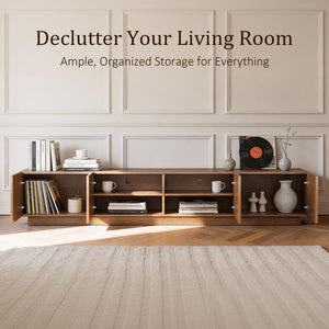 86" Mid-Century Modern TV Stand with Storage