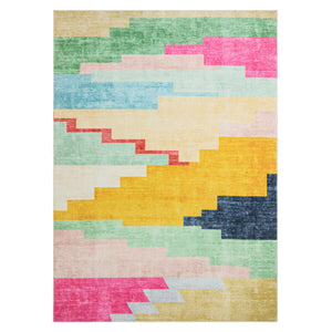 Southwest Pop Kids Washable Area Rug – Pink Multi