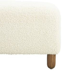 Boucle Rectangular Ottoman Bench