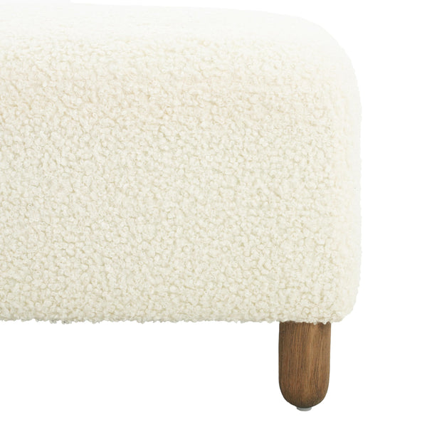 Boucle Rectangular Ottoman Bench