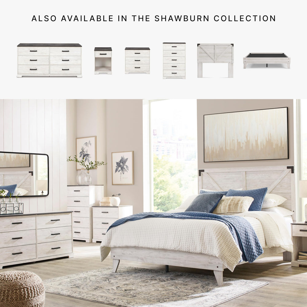 Modern Farmhouse Queen & Full Headboard – Whitewash Crossbuck