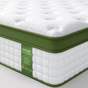 Queen Mattress – 12 Inch Cooling Gel Hybrid, Medium Firm, Pocket Spring