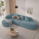 114" Curved Modular Sectional Sofa with Chaise, L-Shape, No Assembly
