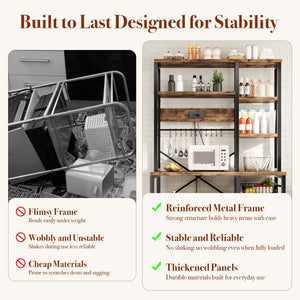 6-Tier Kitchen Baker's Rack with Power Outlet