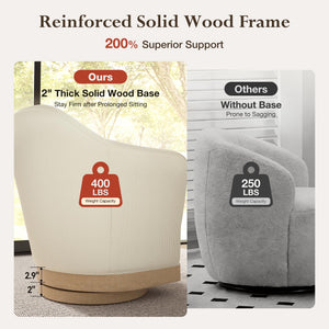 Swivel Barrel Accent Chair – High-Back Armchair