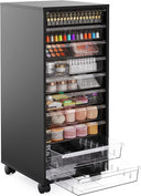 10-Drawer Rolling Storage Cart with Clear Drawers