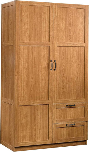 Wardrobe Storage Cabinet with Drawers and Hanging Rail