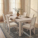 9-Piece Extendable Dining Table Set with 8 Upholstered Chairs