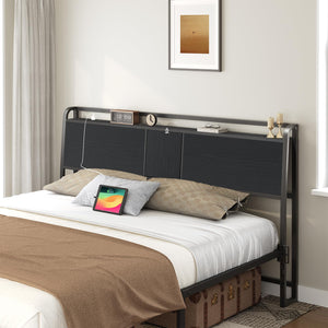 Queen/King Headboard with Storage & Power Strips