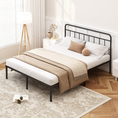 King Size Bed Frame with Minimalist Headboard