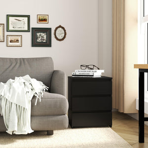 3-Drawer Nightstand with Cut-Out Handles