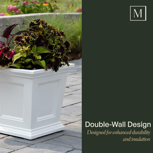 16-Inch Square Self-Watering Planter