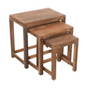 Reclaimed Solid Wood Nesting Tables Set of 3