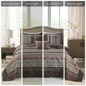 5-Piece Reversible Quilted Bedspread Set – Oversized King & Queen