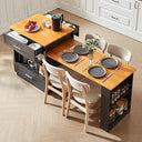 Extendable Kitchen Island with Dining Table & Storage