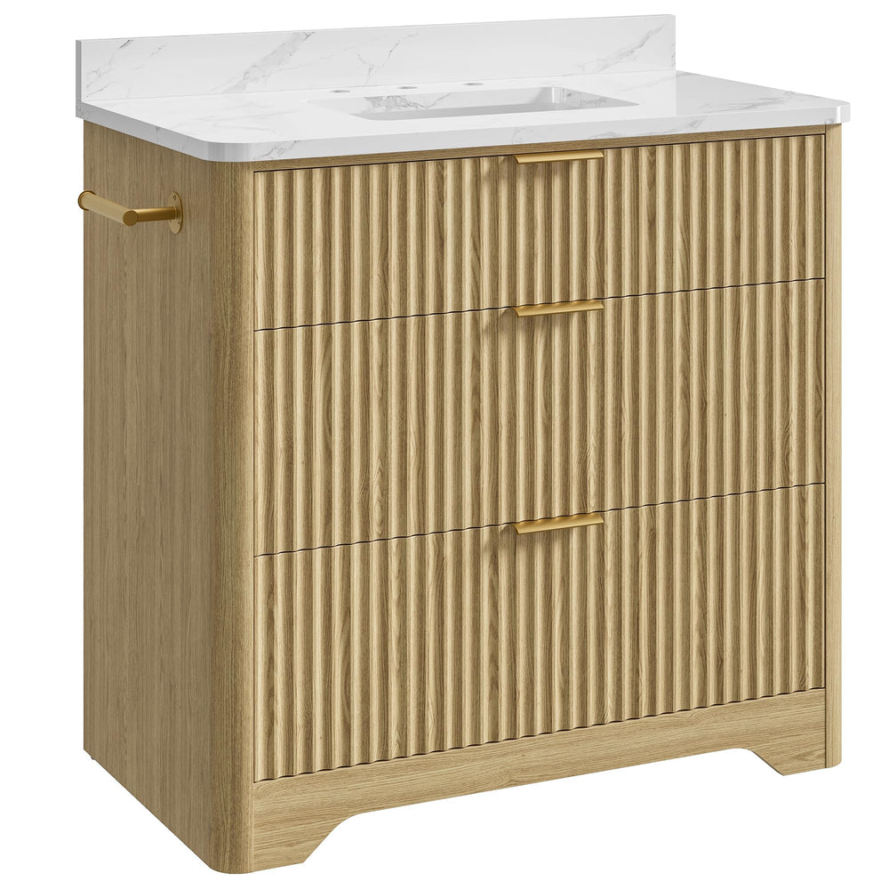 36 Inch Bathroom Vanity with Ceramic Sink