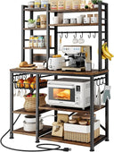 10-Shelf Kitchen Baker's Rack with Power Outlet