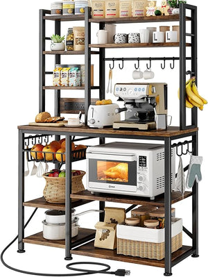 10-Shelf Kitchen Baker's Rack with Power Outlet