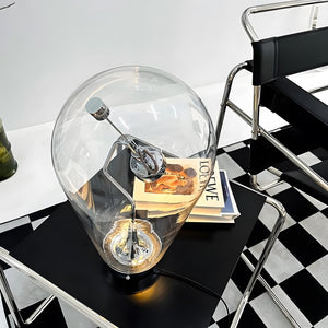 Modern Glass Desk Lamp with Swing Arm & Touch Control