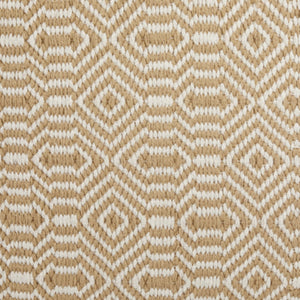 Rectangular Handwoven Geometric Cotton Pouf Ottoman