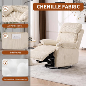 360° Rocking Recliner Chair with Footrest