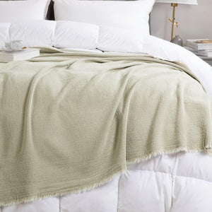 Oversized Linen Blanket – Lightweight Breathable Throw for Bed & Sofa