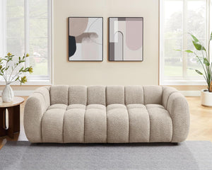 Modern Boucle Loveseat Sofa 88 Inch Tufted Cloud Couch