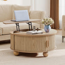Round Lift-Top Coffee Table with Storage