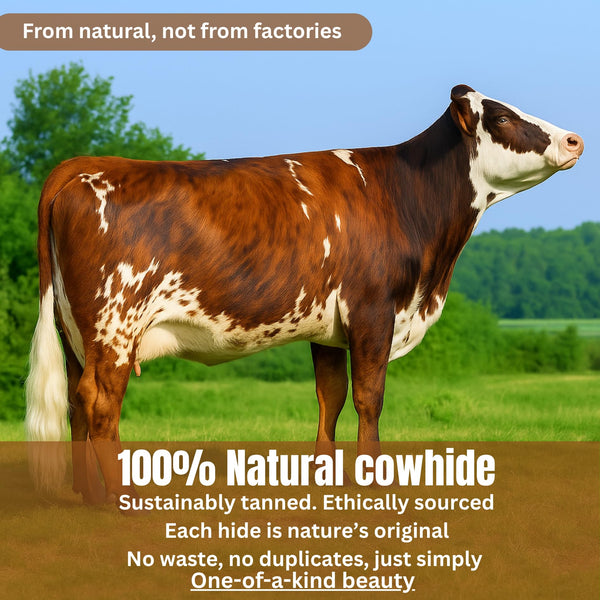 Genuine Cowhide Rug 6x7 ft – Hair On, Western & Rustic Home Decor