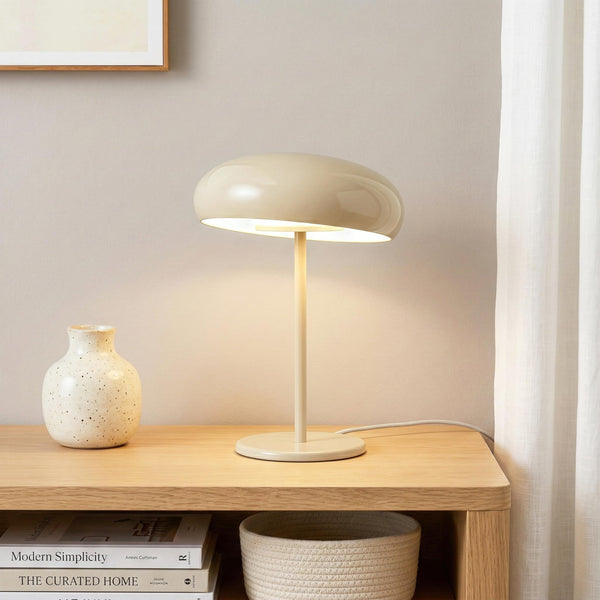 Ayla Globe Table Lamp — Dimmable LED, Metal Dome Shade