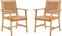 9-Piece Outdoor Dining Set – Rattan Chairs & Acacia Wood Table