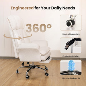 Big & Tall Office Chair with Flip Armrests & Footrest