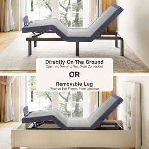Adjustable Electric Bed Frame with Wireless Remote & Massage