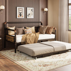 Twin Metal Daybed with Pop-Up Trundle