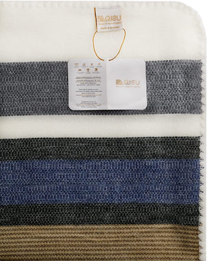 Alpaca Wool Throw Blanket 85" x 65" — Striped, Hypoallergenic