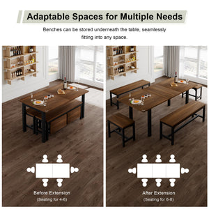 5-Piece Extendable Dining Table Set