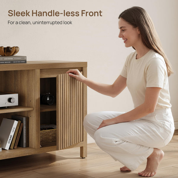 Fluted TV Stand for 55–65 Inch TVs