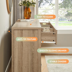 7-Drawer Dresser & Nightstand Set with Charging Station