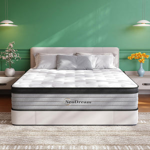Hybrid Mattress with Memory Foam & Pocket Springs – Full, Queen, King